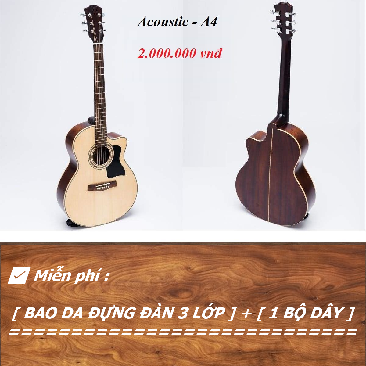 Đàn Guitar Acoustic A4D